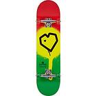 Blueprint Komplett Skateboard Spray Heart V2 (Rasta) Grön 8"