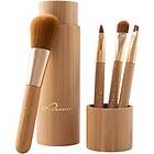 Luvia Cosmetics Brush Brush Set Travel Tube Bamboo Powder brush Lip brush Eye shadow brush Eyebrow brush 1 Stk.