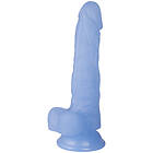 Baseks Jellies Realistic Small Blue Dildo with Suction Cup 7.9 inches