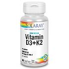 Solaray Vitamin D3+K2 60 Kapslar