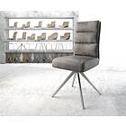 DELIFE Chaise-pivotante Pela-Flex gris vintage cadre croisé carré acier inoxydable