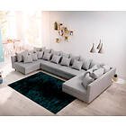 DELIFE Canapé Clovis XL gris tissu plat module sofa