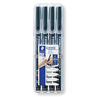 Staedtler Lumocolor 317 Merkepenn (svart) 4st