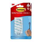 3M Command Oval Hook Clear 1 Hook 2 Large Strips 1.8kg