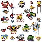 RoomMates Väggdekor Kids Marvel Superhjältar Kawaii MARVEL SUPERHERO KAWAII ART RMK2656SCS