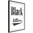 Artgeist Poster Affisch Black Letters [Poster] 20x30 A3-DRBPRP0366 Med Passepartout