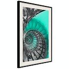 Artgeist Poster Affisch Twisted Stairs [Poster] 30x45 A3-DRBPRP0954 Med Passepartout