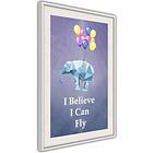 Artgeist Poster Affisch Flying Elephant 40x60cm A3-DRBPRP0332 Med Passepartout