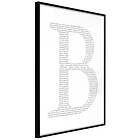 Artgeist Poster Affisch Letter B [Poster] 30x45 Black Ram