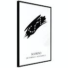 Artgeist Poster Affisch Zodiac Signs Scorpio Signs: 40x60cm Svart Ram