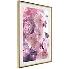 Artgeist Poster Affisch Fan of Flowers 30x45cm Guld Ram Med Passepartout