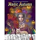 Magic Autumn. Halloween Grayscale coloring book