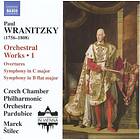 Czech Chamber Philharmonic Orchestra Pardubice Wranitzky: Orchestral Works, Vol. 1 CD