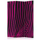 Arkiio Rumsavdelare Zebra Pattern Violet 135x172 cm A3-PARAVENTtc0551