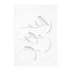 MOEBE Relief konstverk half moons & triangles 14.8x21 cm Off White