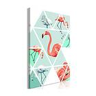 Arkiio Tavla Geometric Flamingos (1 Part) Vertical 40x60 A3-N8197