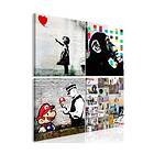 Arkiio Tavla Banksy Collage 4 delar (4 Parts) 80x80 A3-N8178-80x80