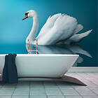 Artgeist Fototapet swan Vacker svan (flera storlekar)