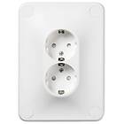 Schneider Electric WDE000925 Vägguttag 2-vägs, infällt, vit