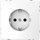 Schneider Electric MTN2300-6035 Vägguttag 1-vägs, jordat Lotus, vit