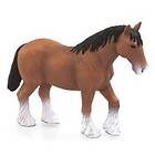 Plastfigur häst Clydesdale brun