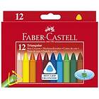 Vaxkrita Faber-Castell trekantig 12 färger