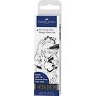 Pennset PITT Artist Pen Manga 4-pack svart