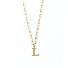 Orelia Large Letter Necklace On Open Link Chain - L Smykke