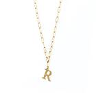 Orelia Large Letter Necklace On Open Link Chain - R Smykke