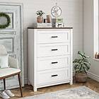 Dorel Home Byrå med fyra lådor Chapel Hill White MDF 80 114