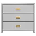 Dorel Home Byrå med tre lådor Monarch Hill Haven Dove Gray MDF 91 81
