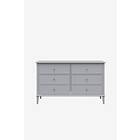 Dorel Home Byrå med sex lådor Franklin Grey MDF 140 86
