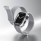 Spigen Apple Watch 45mm Skal med Armband Metal Fit Pro Silver