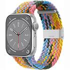 Flätat Elastiskt Armband Apple Watch 8 (41mm) Light rainbow