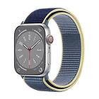 Nylon Armband Apple Watch 8 (45mm) Artic Ocean Blue