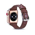 Skalo Smalt läderarmband Apple Watch 42/44/45/49mm Mörkbrun
