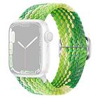 Skalo Flätat tygarmband Apple Watch 42/44/45/49mm Grön-Limegrön