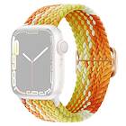 Skalo Flätat tygarmband Apple Watch 38/40/41mm Orange-Gul