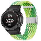 Flätat Elastiskt Armband Garmin Fenix 5X Gradient green