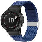 Flätat Elastiskt Armband Garmin Fenix 6X Blå