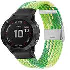 Flätat Elastiskt Armband Garmin Fenix 6X Gradient green