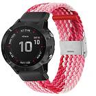 Flätat Elastiskt Armband Garmin Fenix 6X Gradientred