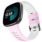 Twin Sport Armband Fitbit Versa 4 Pink/vit