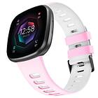 Twin Sport Armband Fitbit Sense 2 Pink/vit