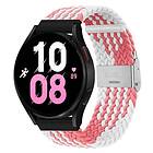 Flätat Elastiskt Armband Samsung Galaxy Watch 5 (40mm) Pink/Vit