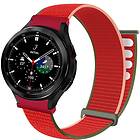 Nylon Armband No-Gap Samsung Galaxy Watch 4 Classic (42mm) Strawberr