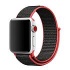 Apple Watch 38mm Nylon Armband Sort/röd