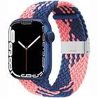 Flätat Elastiskt Armband Apple Watch 7 (45mm) Blue Powder