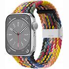 Flätat Elastiskt Armband Apple Watch 8 (45mm) Rainbow