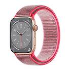 Nylon Armband Apple Watch 8 (41mm) Hot pink